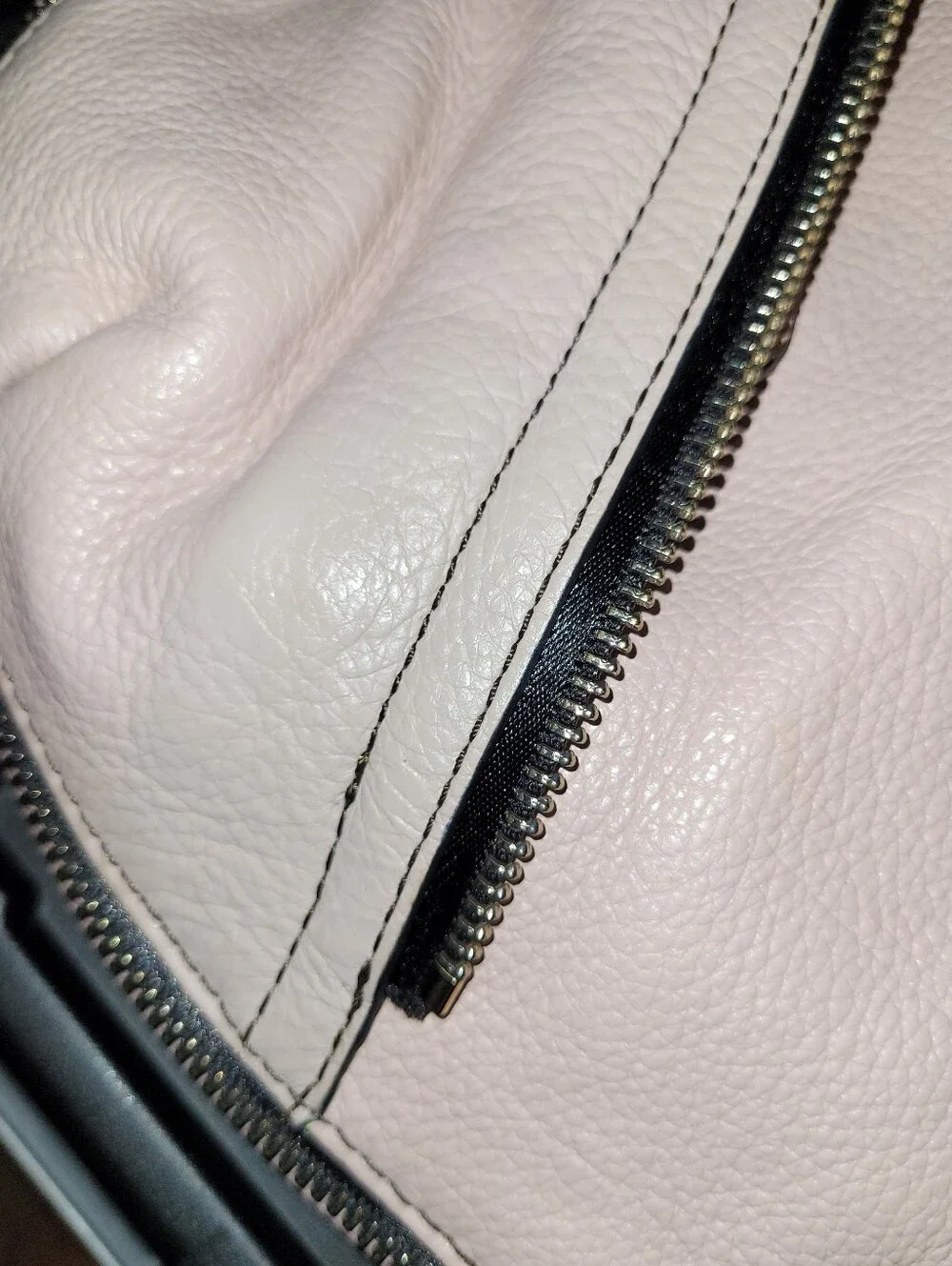 Oryany Blush Leather Shoulder Bag with Gold Turn-Lock Top Zip Bag.